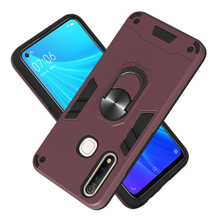 For vivo Z5x / Z1 Pro 2 in 1 Armour Series PC + TPU Protective Case with Ring Holder