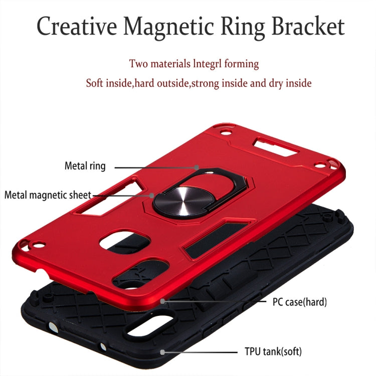 For vivo X21 2 in 1 Armour Series PC + TPU Protective Case with Ring Holder