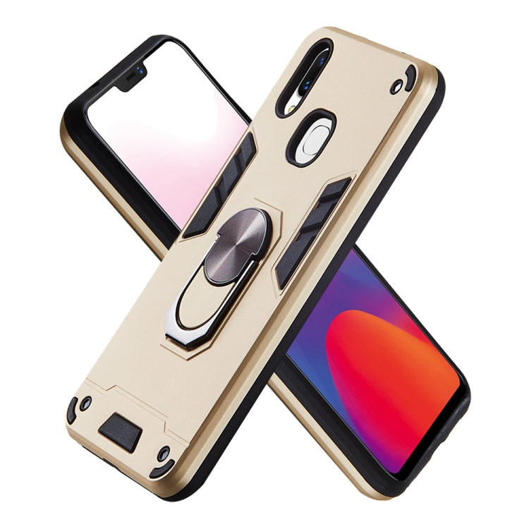 For vivo X21 2 in 1 Armour Series PC + TPU Protective Case with Ring Holder