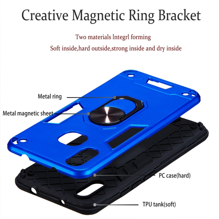 For vivo X21 2 in 1 Armour Series PC + TPU Protective Case with Ring Holder