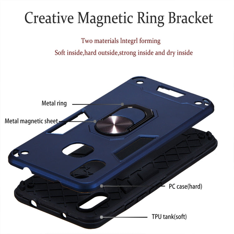 For vivo X21 2 in 1 Armour Series PC + TPU Protective Case with Ring Holder