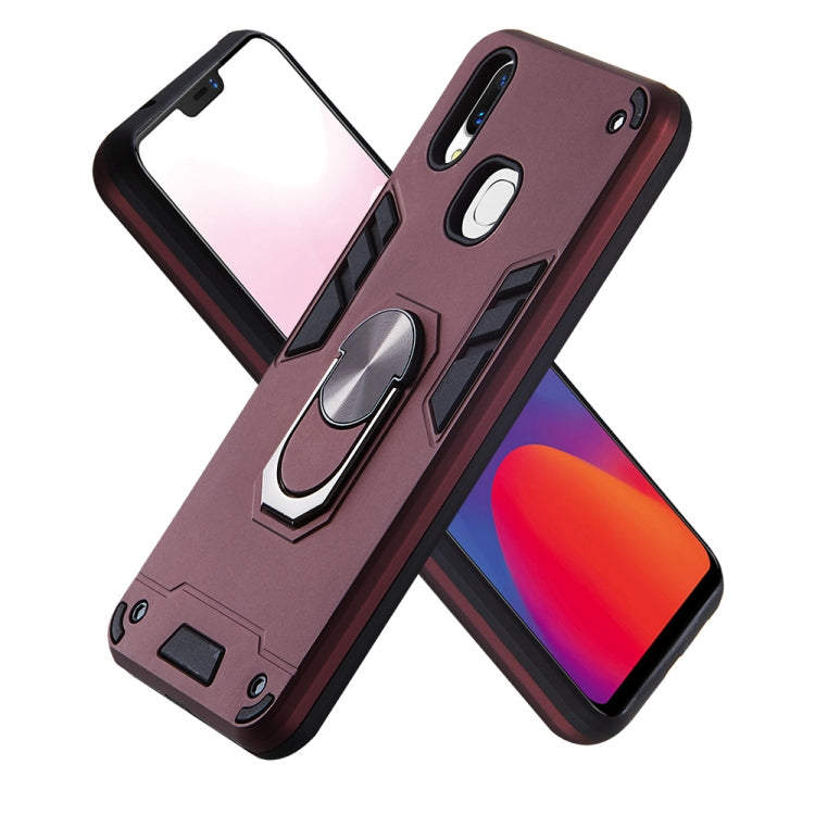 For vivo X21 2 in 1 Armour Series PC + TPU Protective Case with Ring Holder