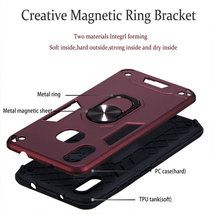 For vivo X21 2 in 1 Armour Series PC + TPU Protective Case with Ring Holder