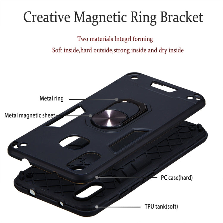 For vivo X21 2 in 1 Armour Series PC + TPU Protective Case with Ring Holder