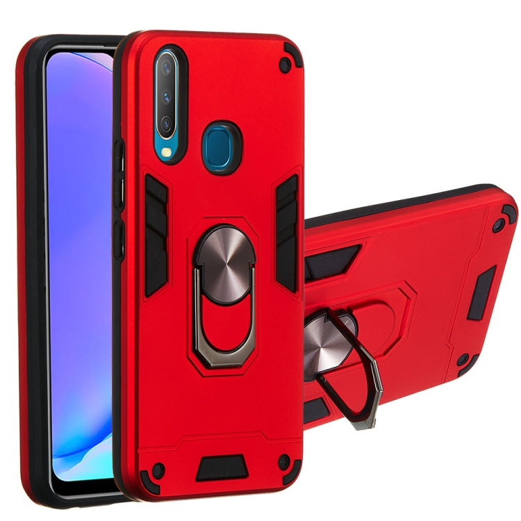 For vivo Y17 / Y15 / Y12 / U10 / Y11 / Y3 2 in 1 Armour Series PC + TPU Protective Case with Ring Holder
