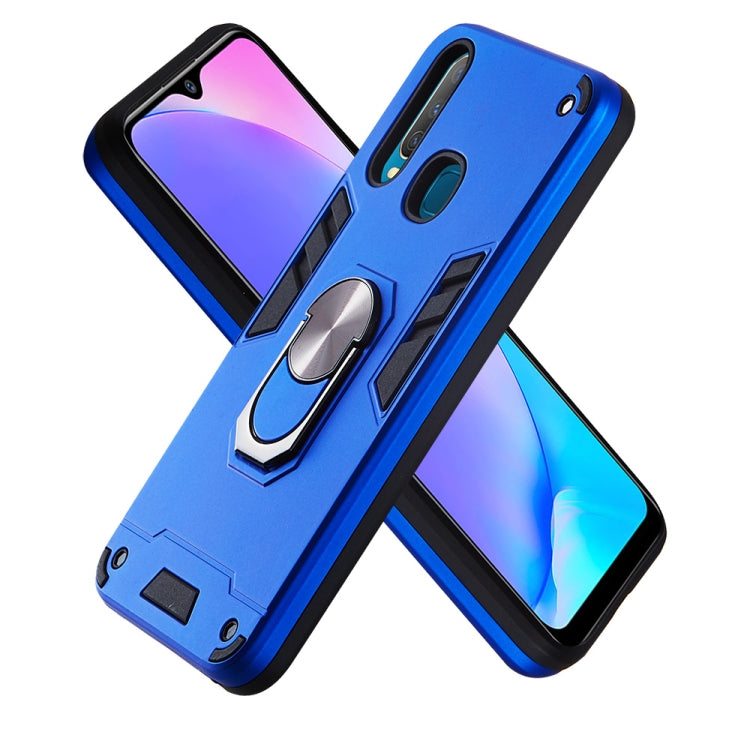 For vivo Y17 / Y15 / Y12 / U10 / Y11 / Y3 2 in 1 Armour Series PC + TPU Protective Case with Ring Holder