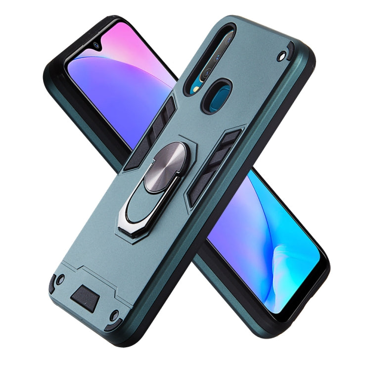For vivo Y17 / Y15 / Y12 / U10 / Y11 / Y3 2 in 1 Armour Series PC + TPU Protective Case with Ring Holder