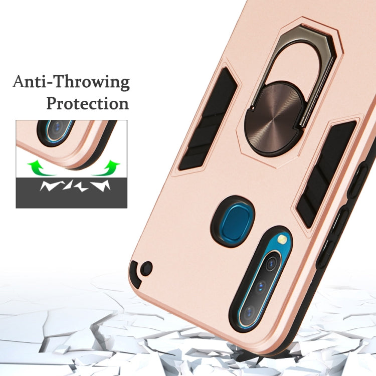 For vivo Y17 / Y15 / Y12 / U10 / Y11 / Y3 2 in 1 Armour Series PC + TPU Protective Case with Ring Holder