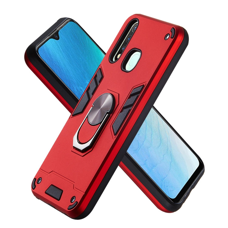 For vivo Y19 / Y5s / U3 / U20 2 in 1 Armour Series PC + TPU Protective Case with Ring Holder
