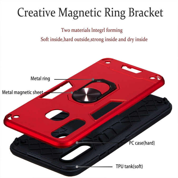 For vivo Y19 / Y5s / U3 / U20 2 in 1 Armour Series PC + TPU Protective Case with Ring Holder