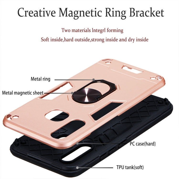 For vivo Y19 / Y5s / U3 / U20 2 in 1 Armour Series PC + TPU Protective Case with Ring Holder