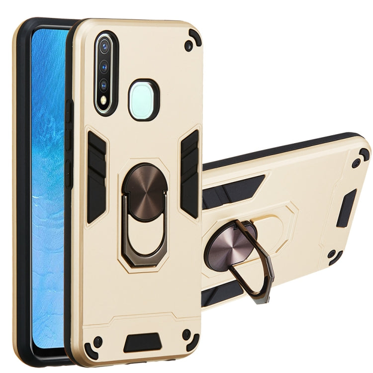 For vivo Y19 / Y5s / U3 / U20 2 in 1 Armour Series PC + TPU Protective Case with Ring Holder