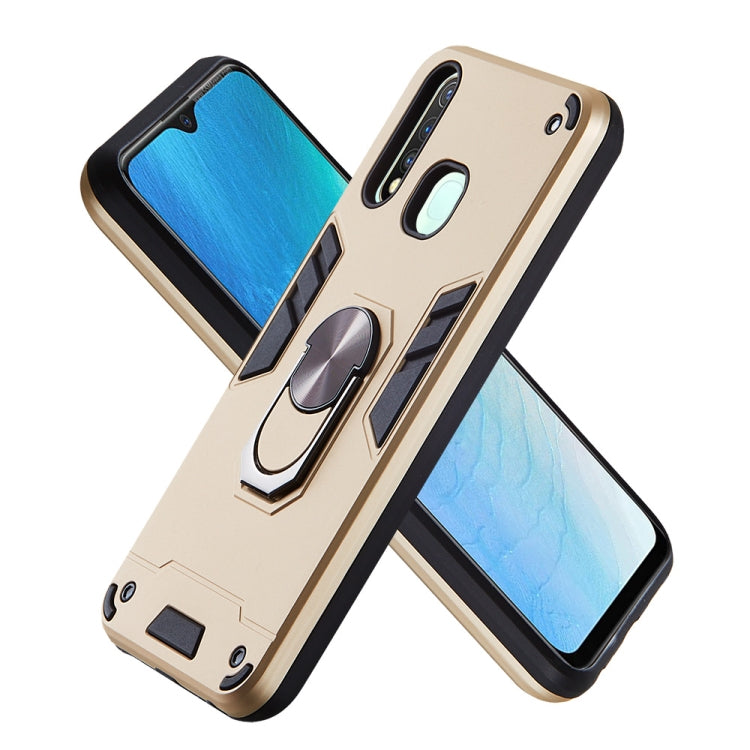 For vivo Y19 / Y5s / U3 / U20 2 in 1 Armour Series PC + TPU Protective Case with Ring Holder