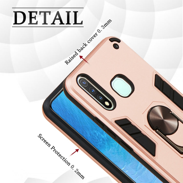 For vivo Y19 / Y5s / U3 / U20 2 in 1 Armour Series PC + TPU Protective Case with Ring Holder