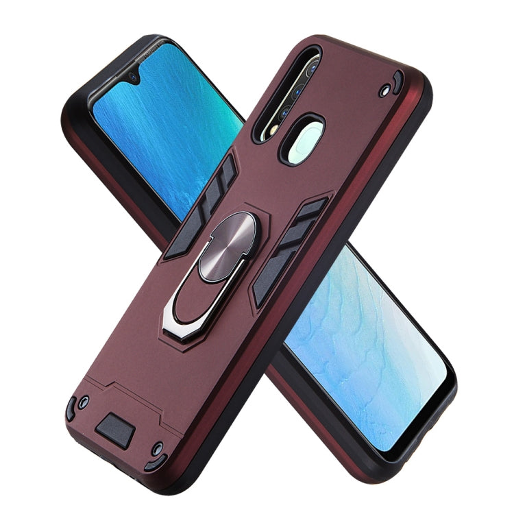 For vivo Y19 / Y5s / U3 / U20 2 in 1 Armour Series PC + TPU Protective Case with Ring Holder