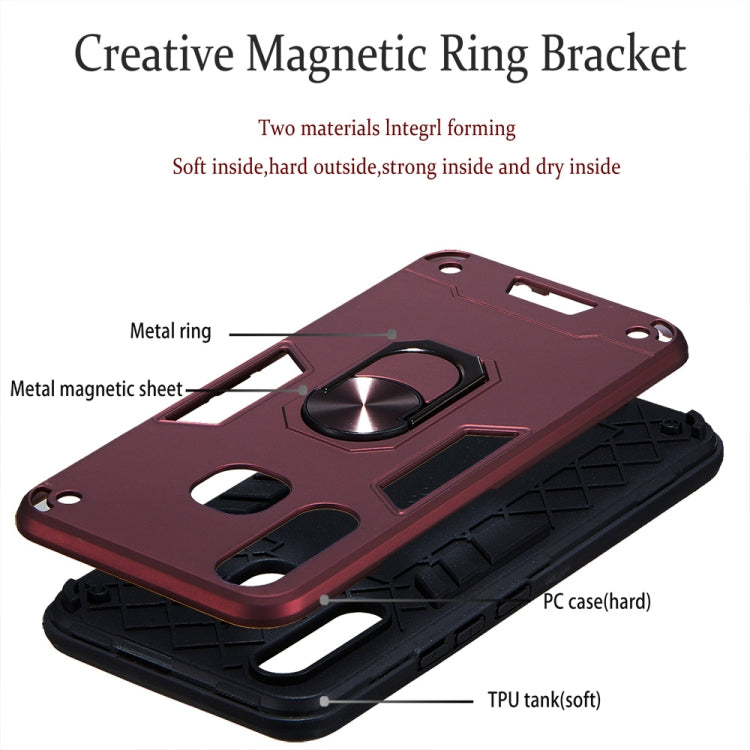 For vivo Y19 / Y5s / U3 / U20 2 in 1 Armour Series PC + TPU Protective Case with Ring Holder