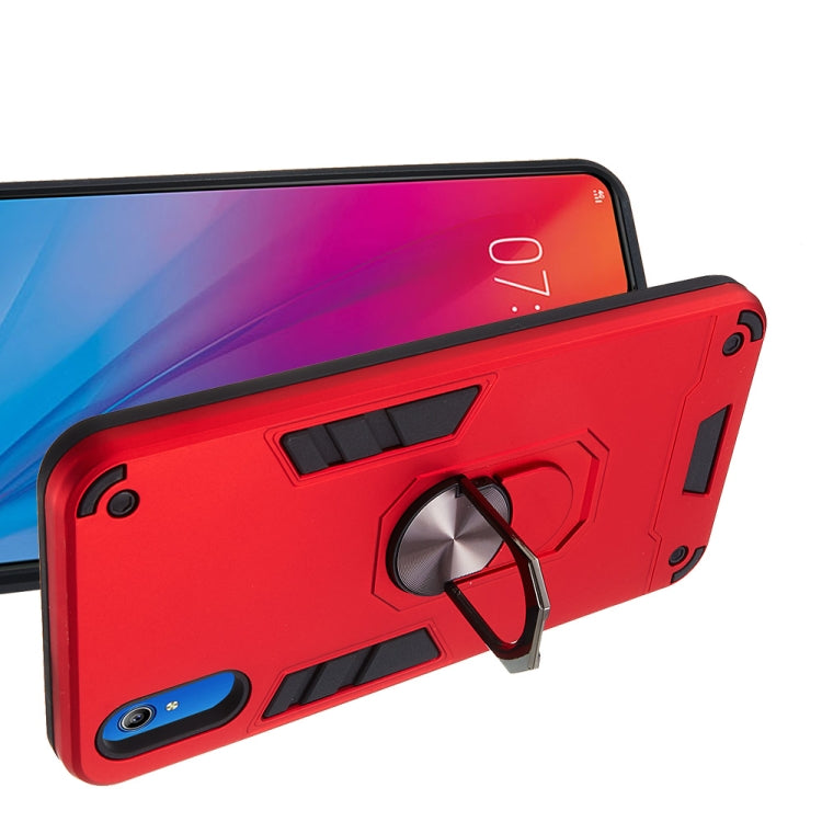 For vivo Y91c/Y93/Y91i/Y90(Indian Version) 2 in 1 Armour Series PC + TPU Protective Case with Ring Holder