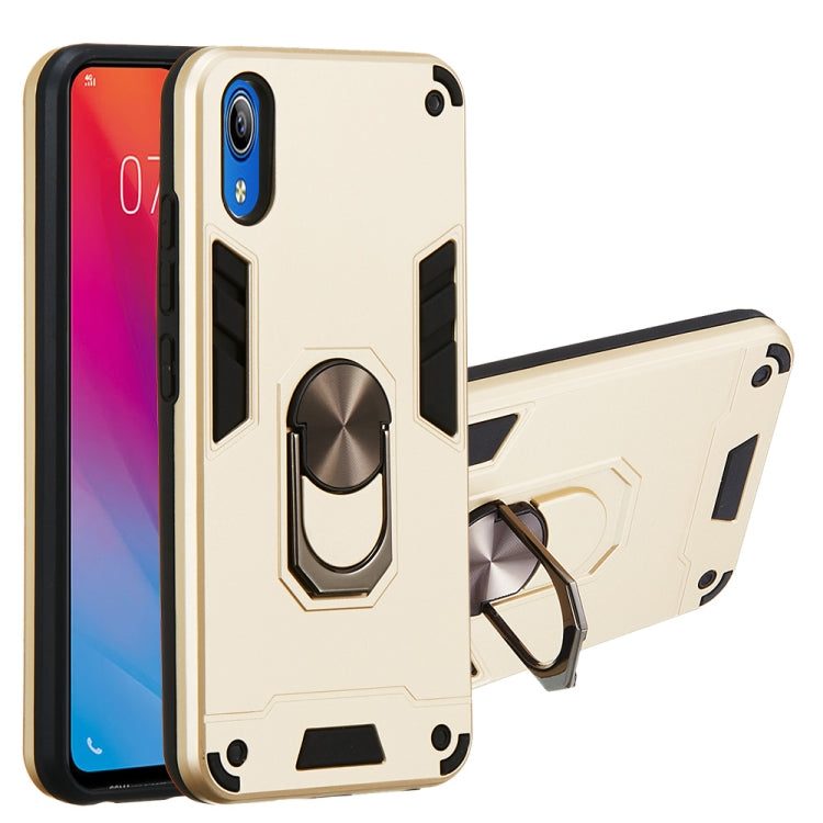 For vivo Y91c/Y93/Y91i/Y90(Indian Version) 2 in 1 Armour Series PC + TPU Protective Case with Ring Holder