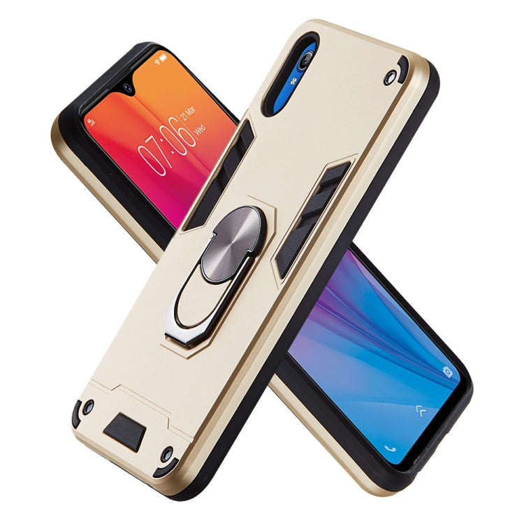 For vivo Y91c/Y93/Y91i/Y90(Indian Version) 2 in 1 Armour Series PC + TPU Protective Case with Ring Holder