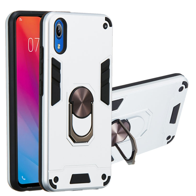 For vivo Y91c/Y93/Y91i/Y90(Indian Version) 2 in 1 Armour Series PC + TPU Protective Case with Ring Holder