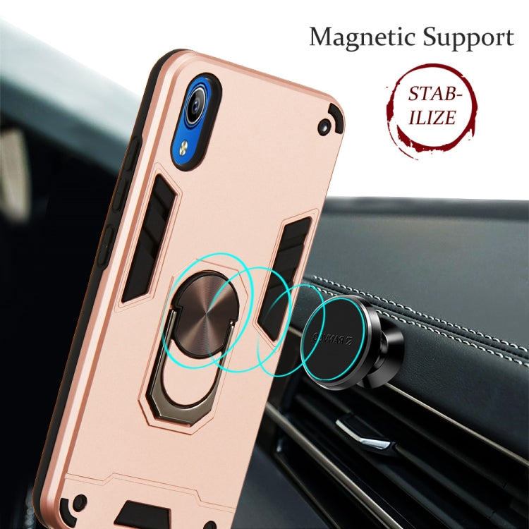 For vivo Y91c/Y93/Y91i/Y90(Indian Version) 2 in 1 Armour Series PC + TPU Protective Case with Ring Holder