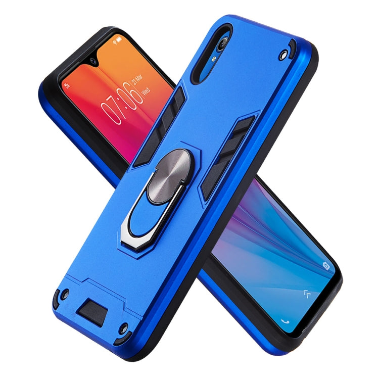 For vivo Y91c/Y93/Y91i/Y90(Indian Version) 2 in 1 Armour Series PC + TPU Protective Case with Ring Holder