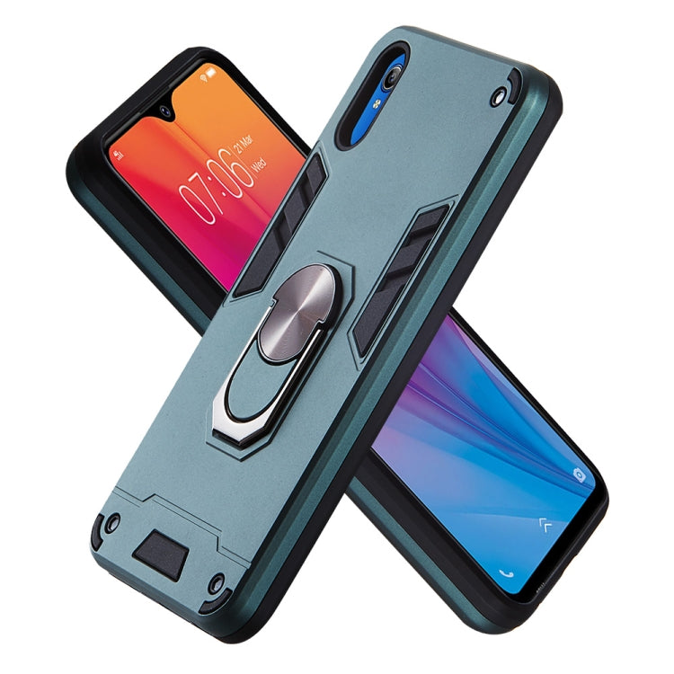 For vivo Y91c/Y93/Y91i/Y90(Indian Version) 2 in 1 Armour Series PC + TPU Protective Case with Ring Holder