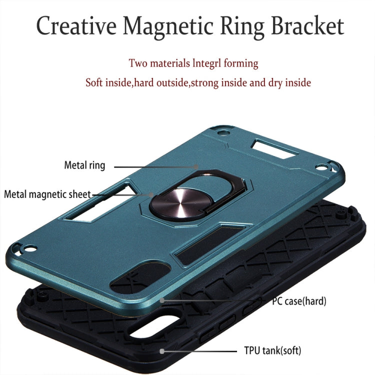 For vivo Y91c/Y93/Y91i/Y90(Indian Version) 2 in 1 Armour Series PC + TPU Protective Case with Ring Holder