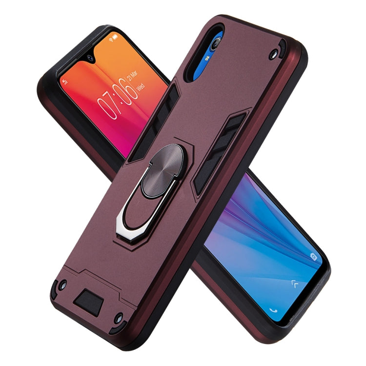 For vivo Y91c/Y93/Y91i/Y90(Indian Version) 2 in 1 Armour Series PC + TPU Protective Case with Ring Holder