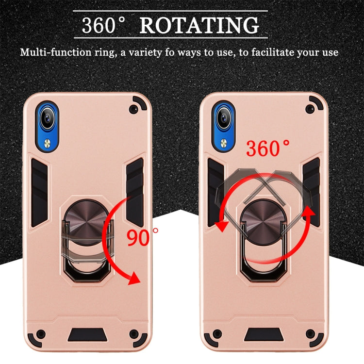 For vivo Y91c/Y93/Y91i/Y90(Indian Version) 2 in 1 Armour Series PC + TPU Protective Case with Ring Holder