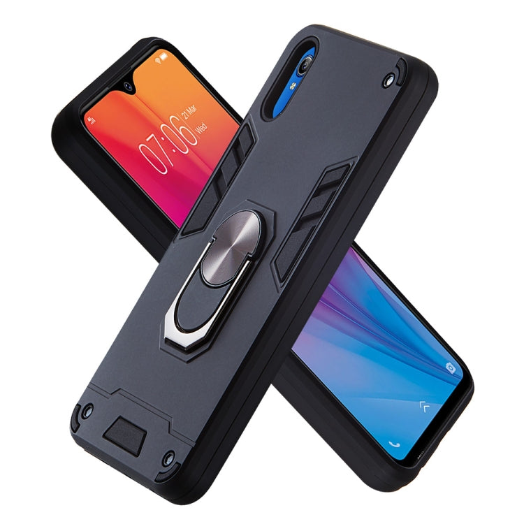 For vivo Y91c/Y93/Y91i/Y90(Indian Version) 2 in 1 Armour Series PC + TPU Protective Case with Ring Holder
