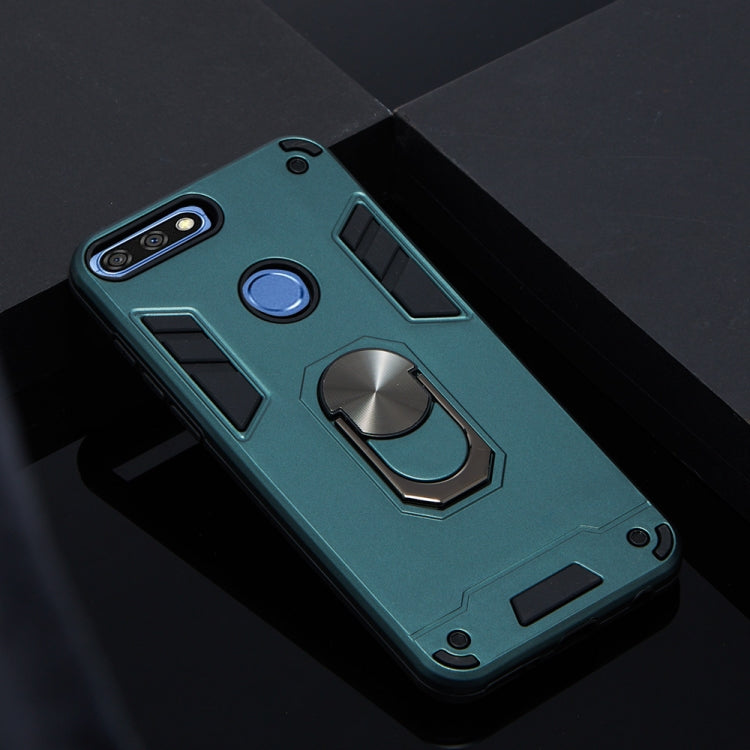 For Huawei Honor 7C / Enjoy 8 2 in 1 Armour Series PC + TPU Protective Case with Ring Holder