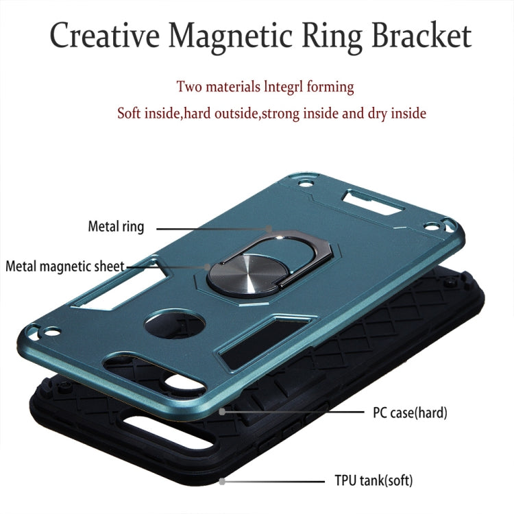 For Huawei Honor 7C / Enjoy 8 2 in 1 Armour Series PC + TPU Protective Case with Ring Holder