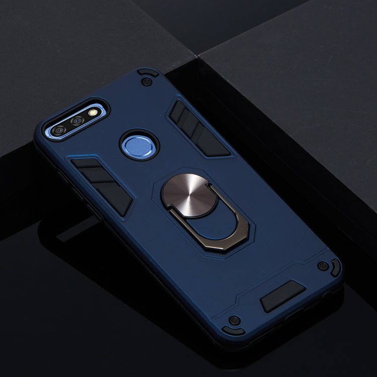 For Huawei Honor 7C / Enjoy 8 2 in 1 Armour Series PC + TPU Protective Case with Ring Holder
