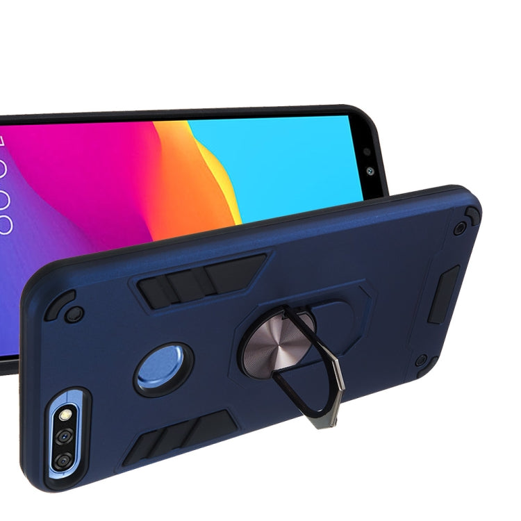 For Huawei Honor 7C / Enjoy 8 2 in 1 Armour Series PC + TPU Protective Case with Ring Holder
