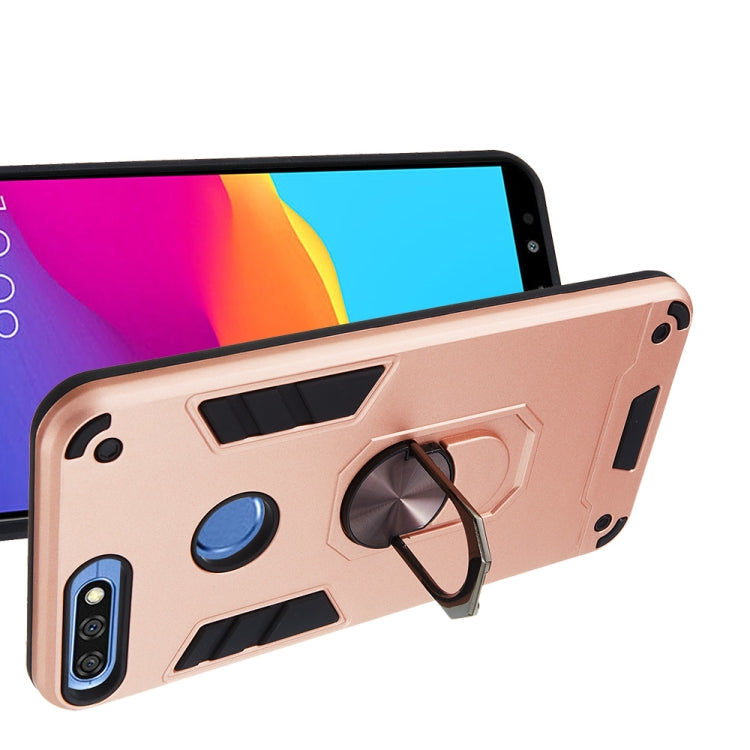 For Huawei Honor 7C / Enjoy 8 2 in 1 Armour Series PC + TPU Protective Case with Ring Holder
