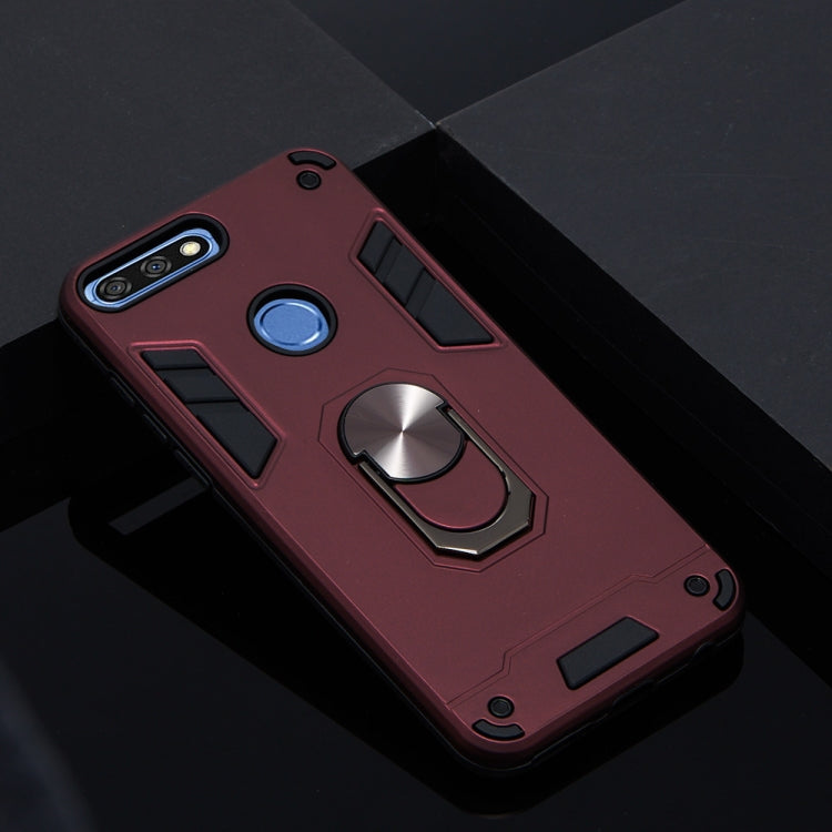 For Huawei Honor 7C / Enjoy 8 2 in 1 Armour Series PC + TPU Protective Case with Ring Holder