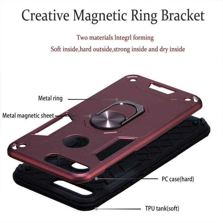 For Huawei Honor 7C / Enjoy 8 2 in 1 Armour Series PC + TPU Protective Case with Ring Holder