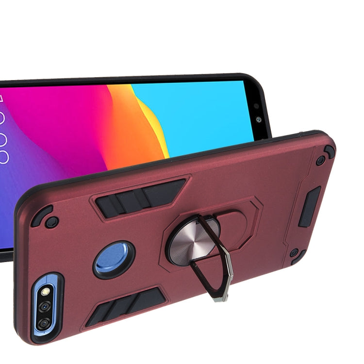For Huawei Honor 7C / Enjoy 8 2 in 1 Armour Series PC + TPU Protective Case with Ring Holder
