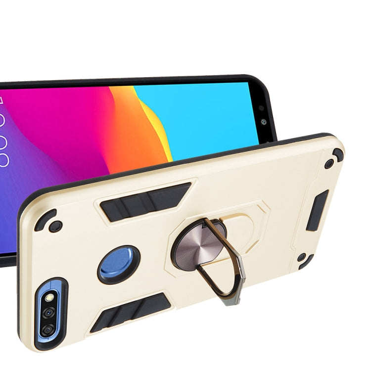 For Huawei Honor 7C / Enjoy 8 2 in 1 Armour Series PC + TPU Protective Case with Ring Holder