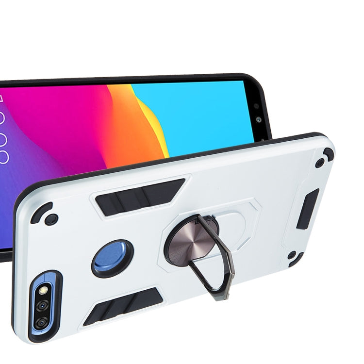 For Huawei Honor 7C / Enjoy 8 2 in 1 Armour Series PC + TPU Protective Case with Ring Holder