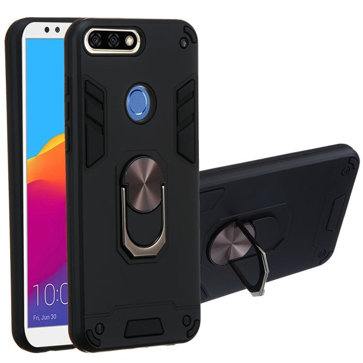 For Huawei Honor 7C / Enjoy 8 2 in 1 Armour Series PC + TPU Protective Case with Ring Holder