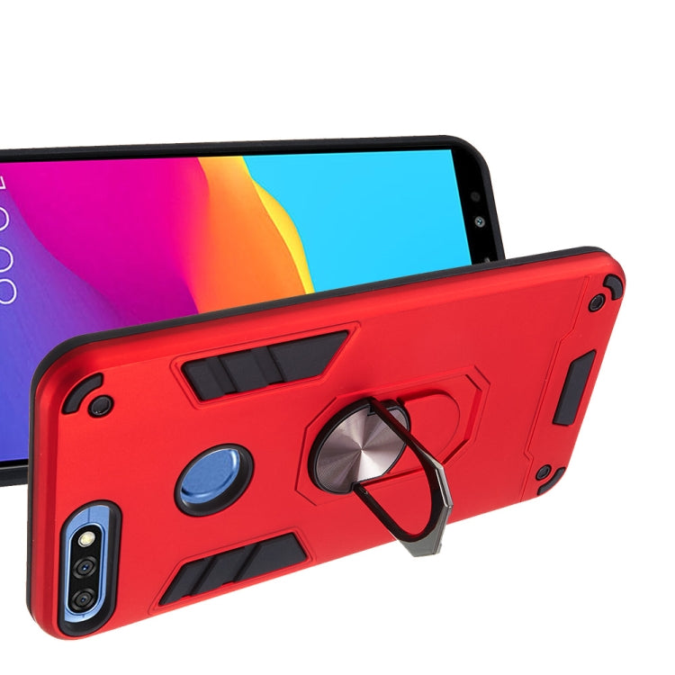 For Huawei Honor 7C / Enjoy 8 2 in 1 Armour Series PC + TPU Protective Case with Ring Holder