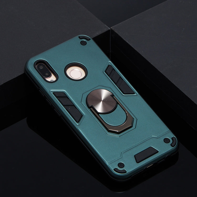 For Huawei P20 Lite / nova 3e 2 in 1 Armour Series PC + TPU Protective Case with Ring Holder