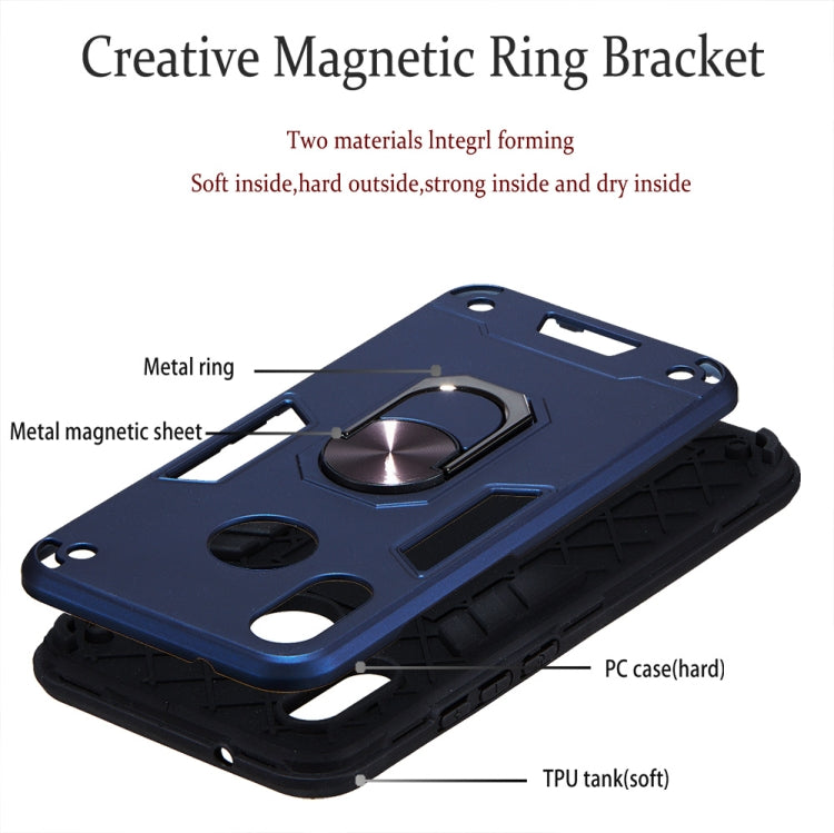 For Huawei P20 Lite / nova 3e 2 in 1 Armour Series PC + TPU Protective Case with Ring Holder