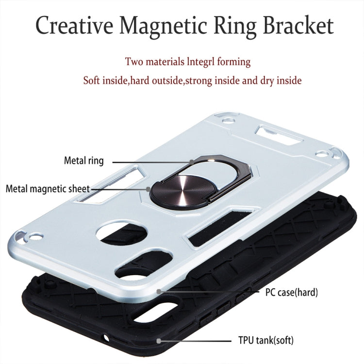 For Huawei P20 Lite / nova 3e 2 in 1 Armour Series PC + TPU Protective Case with Ring Holder