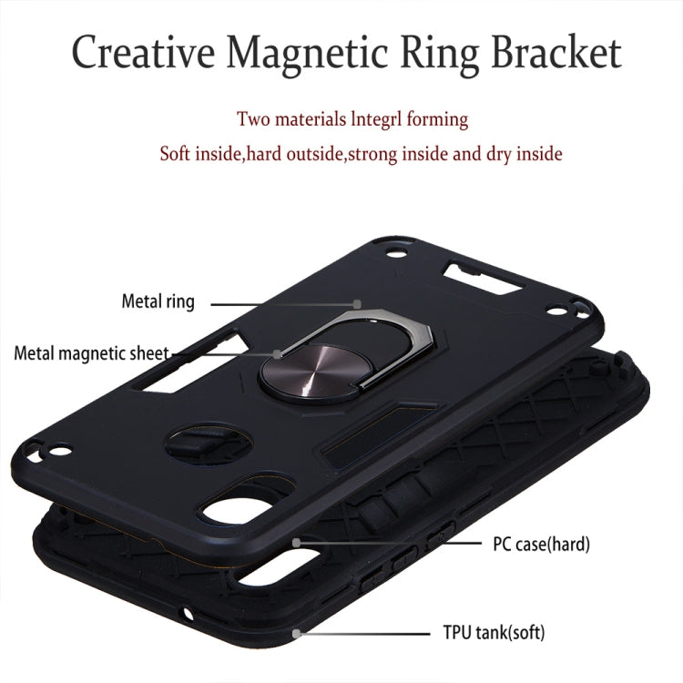 For Huawei P20 Lite / nova 3e 2 in 1 Armour Series PC + TPU Protective Case with Ring Holder