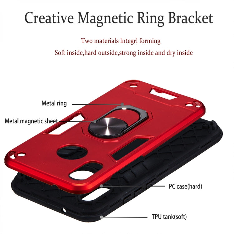 For Huawei P20 Lite / nova 3e 2 in 1 Armour Series PC + TPU Protective Case with Ring Holder