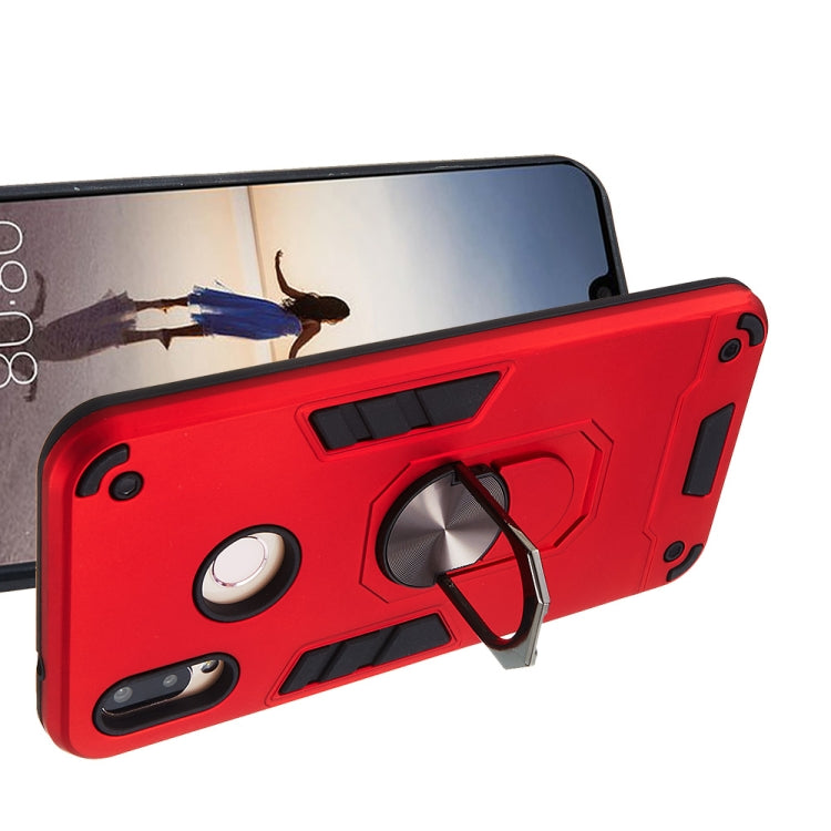 For Huawei P20 Lite / nova 3e 2 in 1 Armour Series PC + TPU Protective Case with Ring Holder