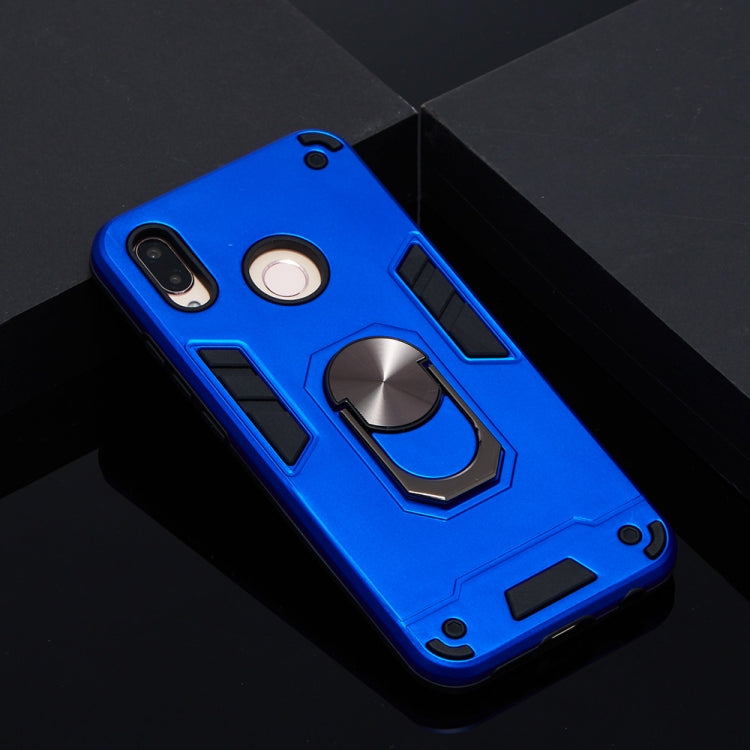 For Huawei P20 Lite / nova 3e 2 in 1 Armour Series PC + TPU Protective Case with Ring Holder